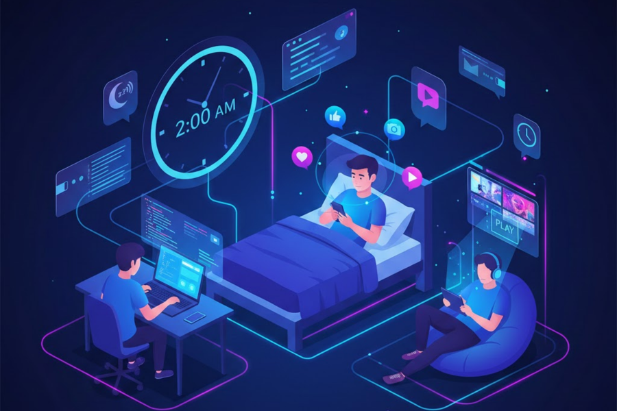 Giữa ô cửa sáng đêm: Giấc ngủ muộn kể câu chuyện gì về người trẻ?