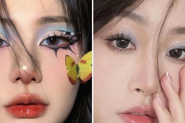 Trào lưu makeup mắt xanh dương thu hút giới trẻ Trung Quốc