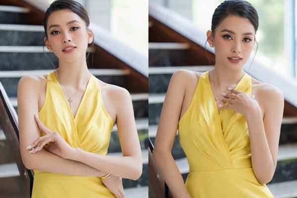 Sắc vàng kiều diễm của Hoa hậu Tiểu Vy