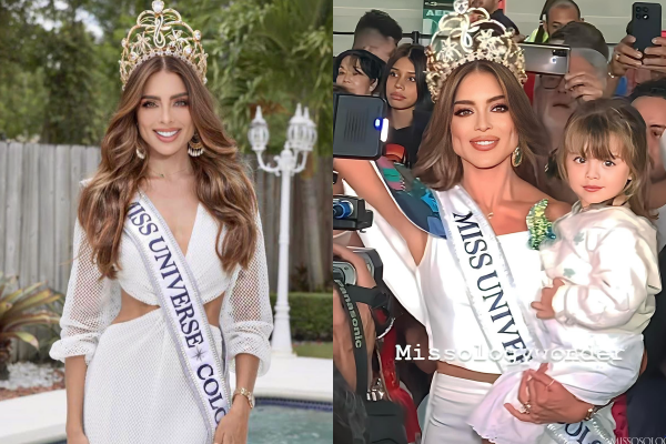 Chân dung người đẹp Colombia được chồng con ‘hộ tống’ ra sân bay đi thi Hoa hậu Hoàn vũ 2023
