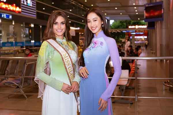 Đoàn Hồng Trang đón Miss Global 2019 đến Việt Nam 