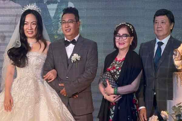 Vợ chồng danh hài Bảo Quốc dự lễ cưới con trai cố nghệ sĩ Thanh Nga