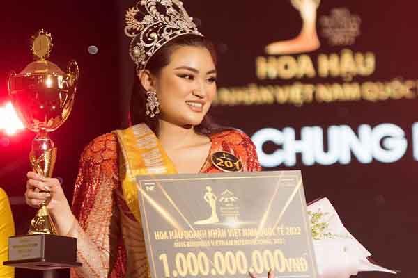 Trần Diễm My đăng quang ‘Hoa hậu Doanh nhân Việt Nam Quốc tế 2022’