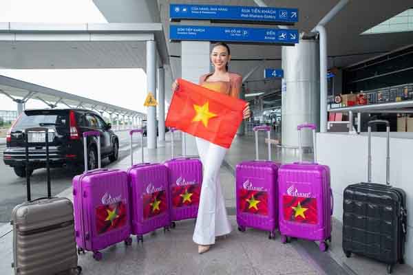 Thùy Tiên mang 7 vali gần 100kg sang Thái Lan ‘chinh chiến’ Miss Grand International 2021