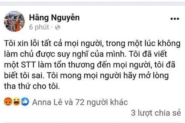 Chủ tài khoản Facebook Nguyễn Hằng bị Sở TT-TT mời lên làm việc
