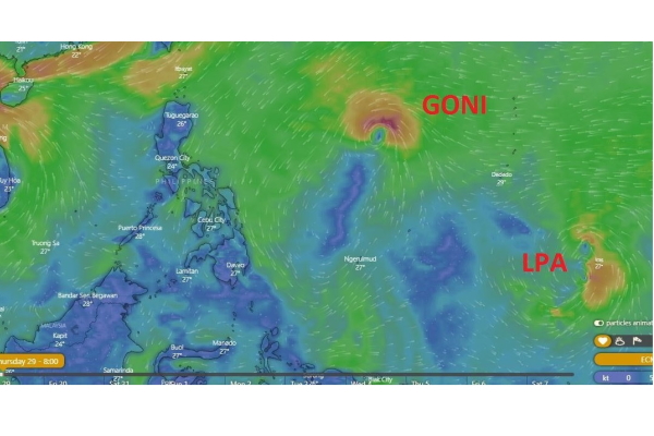 Sáng nay, cơn bão mới Goni được xác nhận ở đông Philippines
