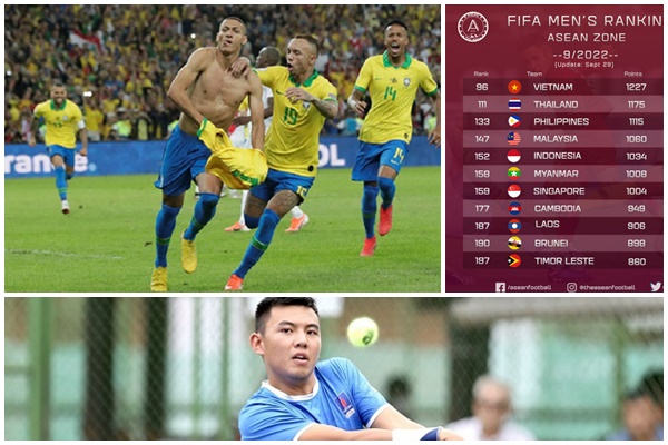Thể thao hôm nay: Tuyển VN tăng 1 bậc trên bảng xếp hạng; Brazil được 'siêu máy tính' dự đoán vô địch World Cup