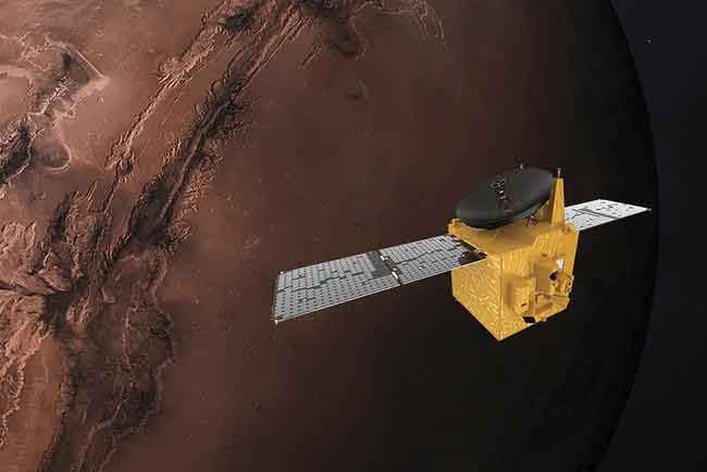 Tàu vũ trụ Hope của UAE lần đầu nhìn thấy sao Hỏa