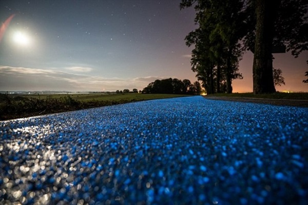 Con đường đặc biệt có khả năng phát sáng vào ban đêm