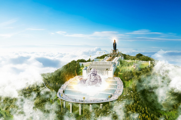 Đại tượng Phật Di Lặc trên núi Bà Đen lớn hàng đầu thế giới