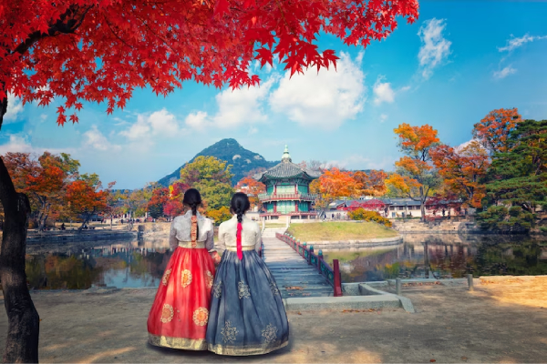 Khúc giao mùa trong vườn thượng uyển Gyeongbokgung