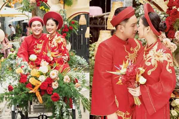 Đám cưới MC Liêu Hà Trinh đậm chất truyền thống, ông xã đi xe xích lô sang đón dâu