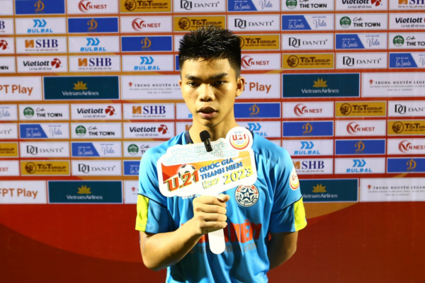 VCK U.21 Quốc gia Thanh Niên 2023: Lê Phát (U.21 PVF-CAND) ‘bùng nổ’ khi thắng đội chủ nhà, giành giải 'Cầu thủ xuất sắc nhất trận'