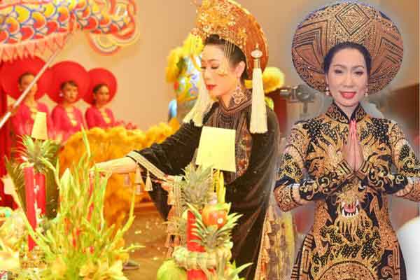 Trịnh Kim Chi thực hiện nghi thức cúng Tổ trang nghiêm, mất 2 tuần chuẩn bị sân khấu hoành tráng