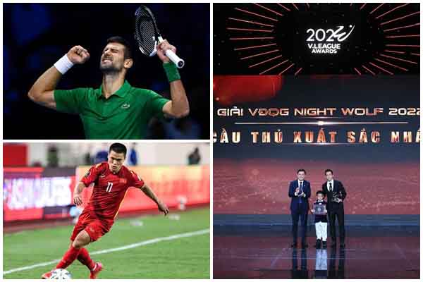 Thể thao hôm nay: Văn Quyết nhận danh hiệu cầu thủ hay nhất V.League; Djokovic nhận tiền thưởng nhiều nhất làng Tennis