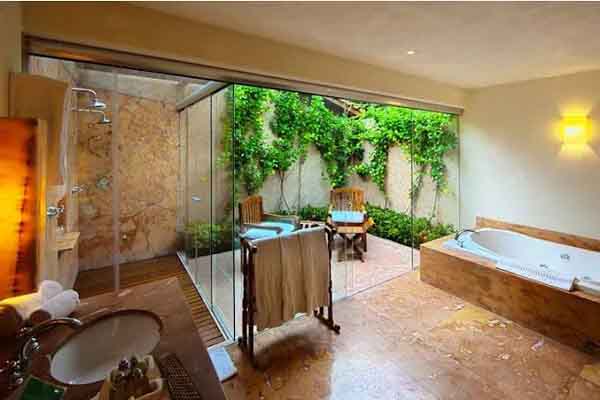 Phòng tắm gần gũi thiên nhiên -  Ốc đảo thư giãn tại nhà