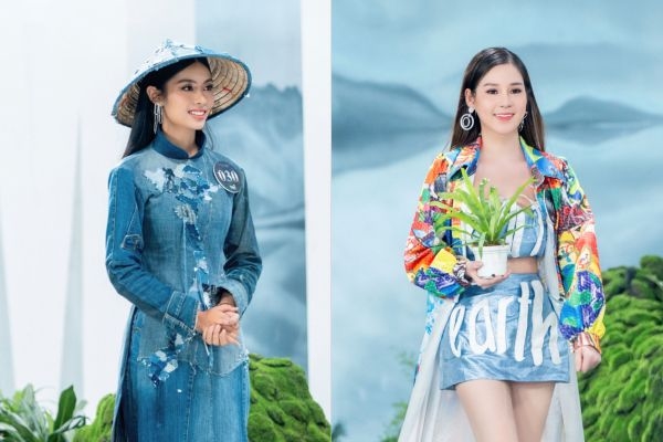 Thí sinh Miss Earth Vietnam 2023 tỏa sáng với trang phục tái chế