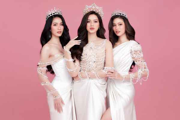Nhan sắc 'cực ngọt' của Hoa hậu Đỗ Hà, Á hậu Phương Anh và Á hậu Ngọc Thảo