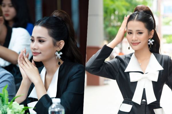 Hoa hậu Đinh Như Phương làm giám khảo chấm thi nhan sắc