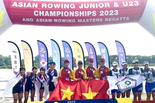 Thi đấu ấn tượng, Rowing trẻ Việt Nam xếp nhất toàn đoàn tại giải châu Á