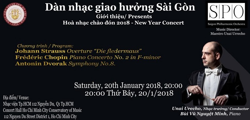Đêm nhạc đầu năm của dàn nhạc Saigon Philharmonic Orchestra