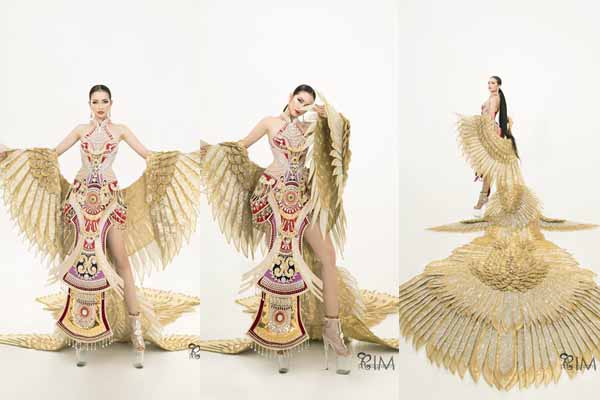 Quốc phục tuyệt đẹp của Ngọc Châu thi "Hoa hậu Siêu quốc gia 2019"
