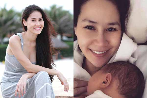 Diễn viên 41 tuổi Thân Thúy Hà lần đầu khoe ảnh bên em bé vừa chào đời