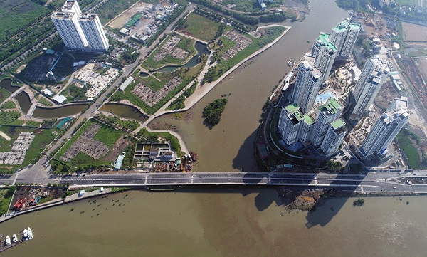 Thông xe cây cầu 500 tỷ qua đảo Kim Cương ở Sài Gòn