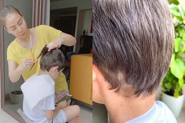 Sao  Việt trổ tài cắt tóc tại nhà trong những ngày cách ly xã hội