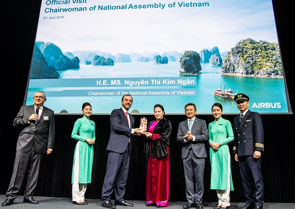 Vietnam Airlines hoàn thiện đội máy bay thân rộng Airbus A350