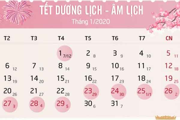 Toàn bộ các ngày nghỉ lễ Tết trong năm 2020