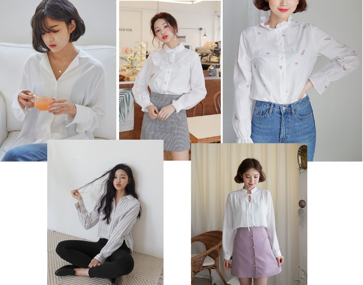 Sơmi trắng chưa bao giờ lỗi mốt đối với quý cô công sở