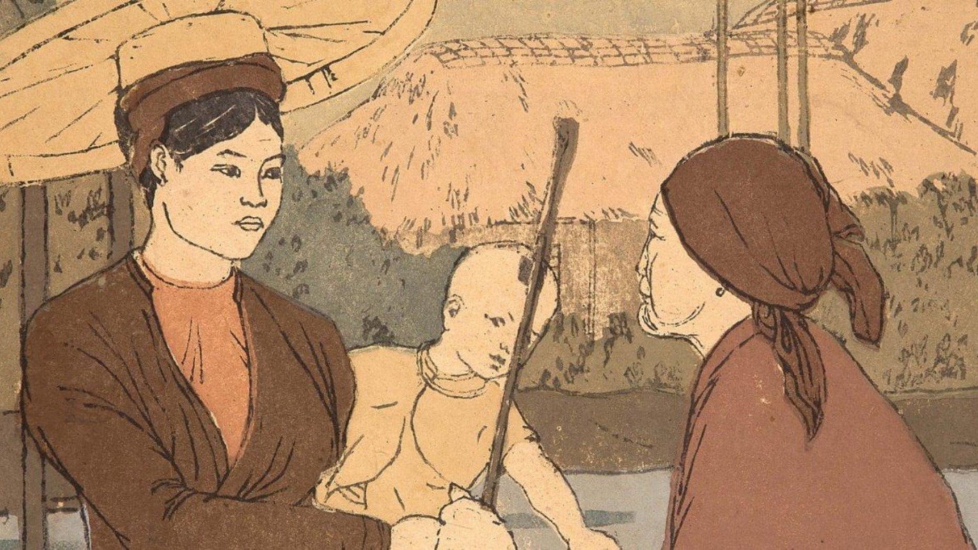 Bức tranh khắc gỗ quý hiếm của nhà văn Nhất Linh được đấu giá tại Pháp