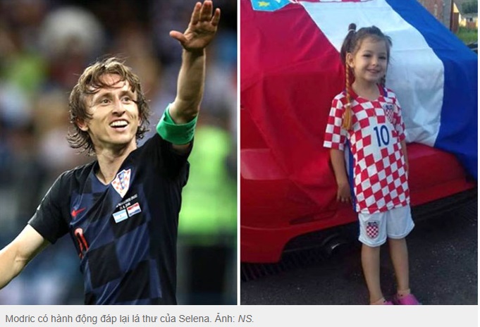 Lá thư hồi âm cảm động của Modric đến cô bé 5 tuổi bị ung thư