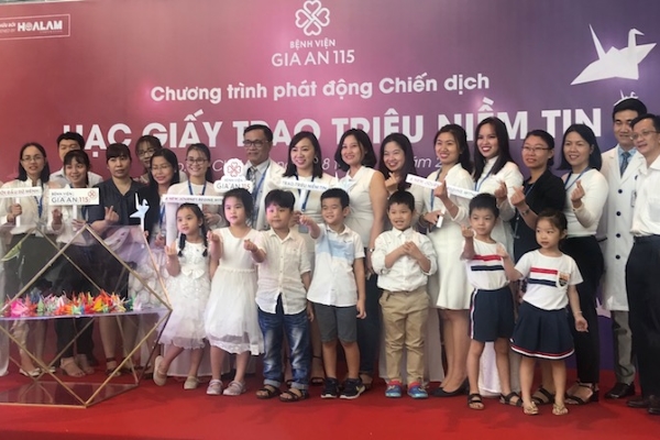Bệnh viện Gia An 115 phát động chiến dịch  gấp hạc giấy gây quỹ cho trẻ em