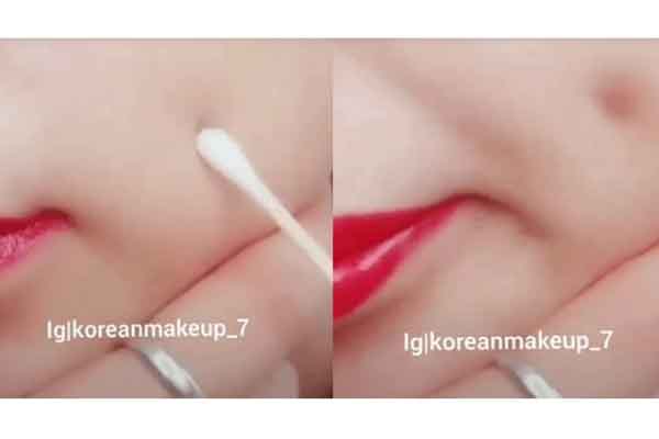 Tạo má lúm đồng tiền đơn giản với chì và tăm bông