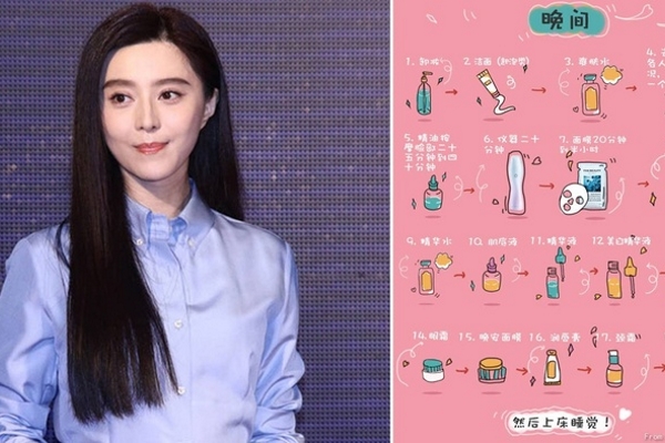 Quy trình dưỡng da 28 bước của Phạm Băng Băng khiến fan “tròn mắt”
