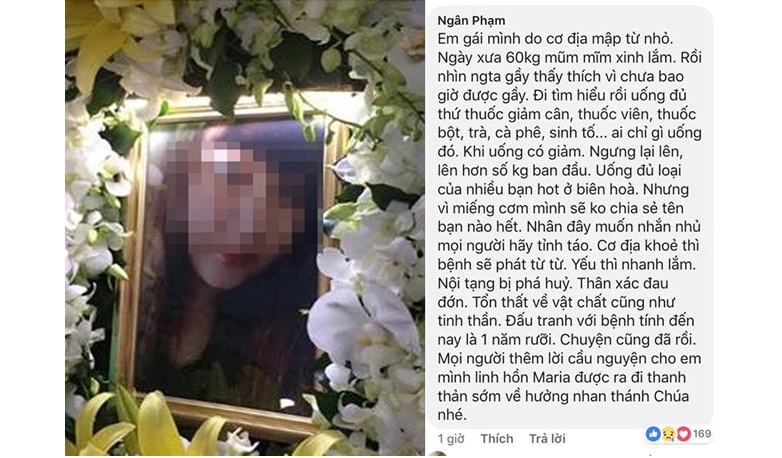 Uống thuốc giảm cân suốt nhiều năm, cô gái 22 tuổi tử vong