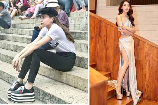 Những sao Việt mất điểm vì diện giày quá cao