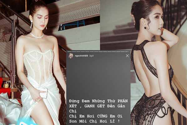 Ngọc Trinh mượn lời bài hát Thu Minh đáp trả Lý Nhã Kỳ, Vũ Thu Phương?