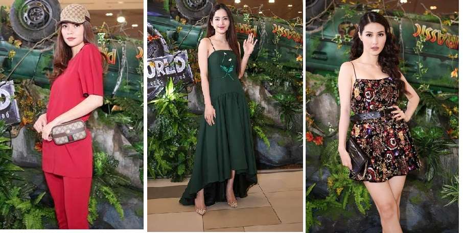 Hà Hồ, Nam Em, Diễm My 9x nổi bật tại buổi công chiếu Jurassic World
