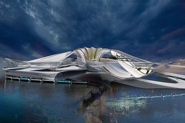 Khu nghỉ dưỡng làm từ rác thải nhựa giữa đại dương