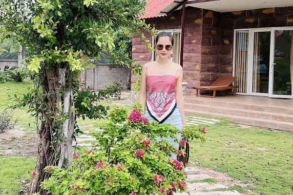 Á hậu Đặng Thùy Giang tận hưởng cuối tuần tại khu nghỉ dưỡng Yến Xuân