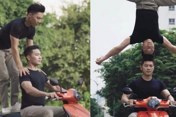 Quốc Cơ – Quốc Nghiệp xin lỗi sau video điều khiển xe máy với động tác chồng đầu