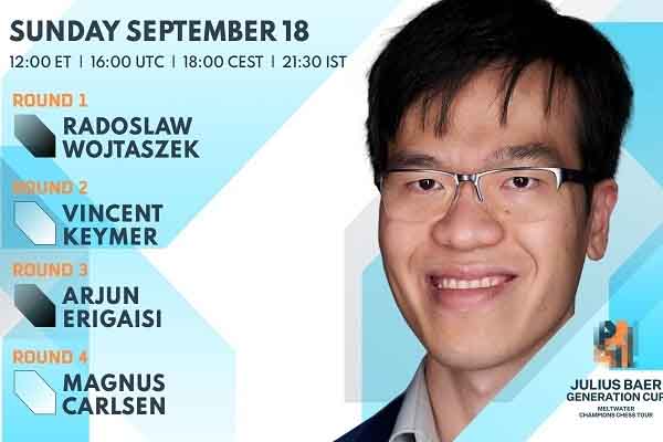Lê Quang Liêm thất thủ trước vua cờ Carlsen ở Generation Cup