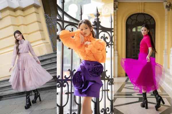 Nàng mẫu nhí Bảo Hà hóa tiểu thư kiêu sa giữa trời đông Hà Nội