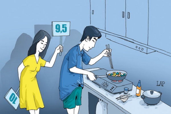 Vợ mắc Covid-19, chồng đảm đang bất ngờ