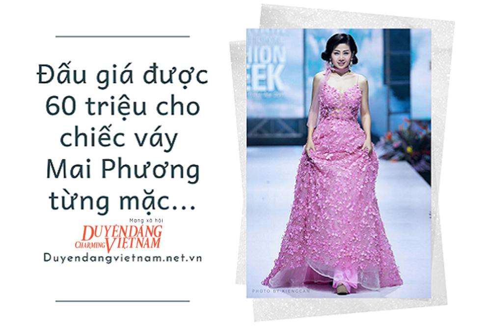 Chiếc váy Mai Phương từng mặc được đấu giá 60 triệu, gây quỹ cho bé Lavie