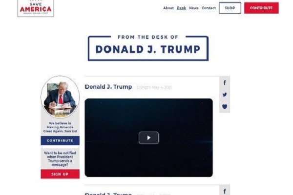 Blog của ông Trump chết yểu sau chưa đầy 1 tháng