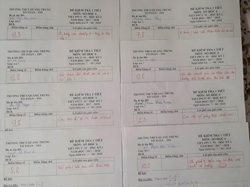 Lời phê “có tâm” của giáo viên dạy toán giúp học sinh hứng thú